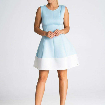 Chic White Pleated Flare Cocktail Gown