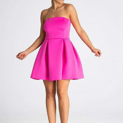 Chic Silver Logo-Embellished Pleated Evening Dress