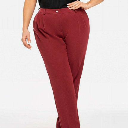 Sophisticated Plus Size Pleated Trousers - Karko Pablo Pants for Modern Professionals