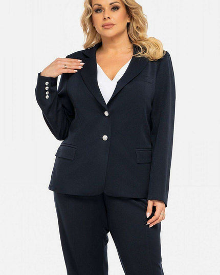 Sophisticated Curvy Karko Blazer - Elegant Plus Size Jacket