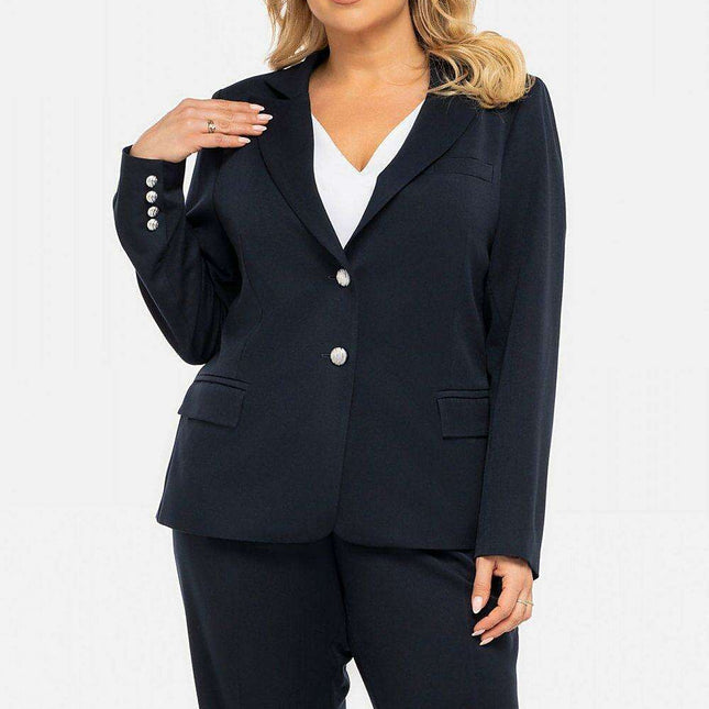 Sophisticated Curvy Karko Blazer - Elegant Plus Size Jacket