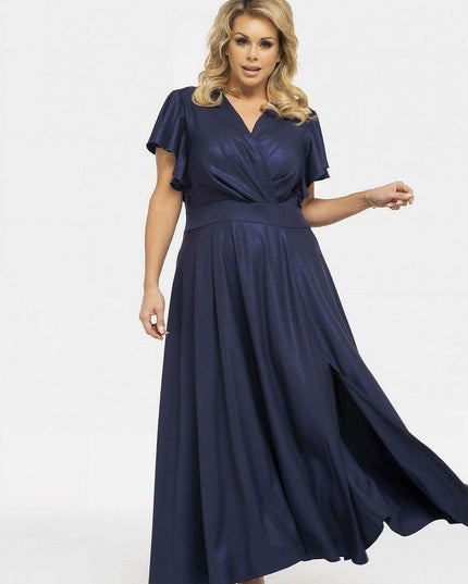 Elegant Plus Size Flared Maxi Dress - Aksena Collection