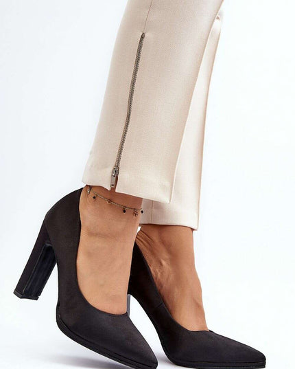 Block heel pumps model 191027