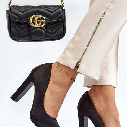 Block heel pumps model 191027