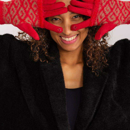 Chic Floral Touchscreen Winter Gloves