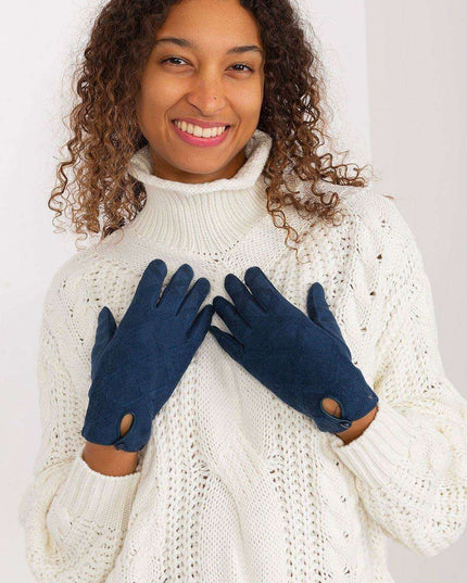 Stylish Touchscreen Gloves with Geometric Floral Design