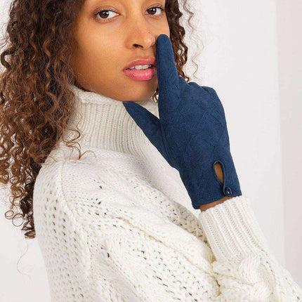 Stylish Touchscreen Gloves with Geometric Floral Design