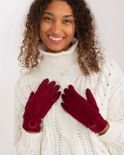 Stylish Touchscreen Gloves with Decorative Pompoms for Trendsetting Women