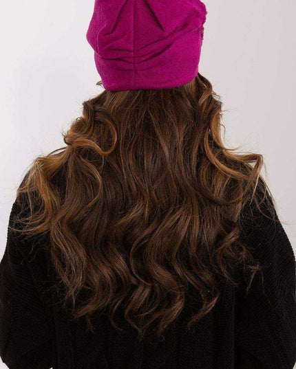 Stylish Winter Knit Beanie with Elegant Applique Detail