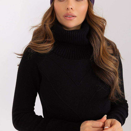 Glamorous Rhinestone-Embellished Cashmere Winter Beanie Hat