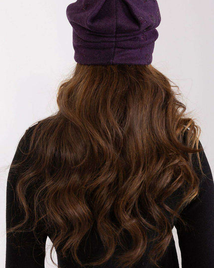 Glamorous Rhinestone-Embellished Cashmere Winter Beanie Hat