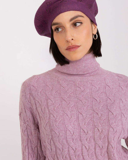 Glamorous Rhinestone-Embellished Knit Beret