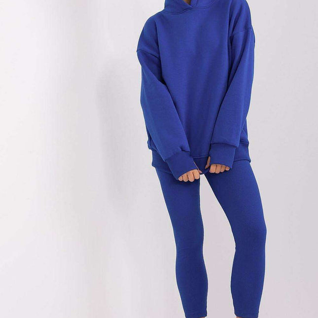 Women's Cozy Lounge Wear Ensemble with Ribbed Details