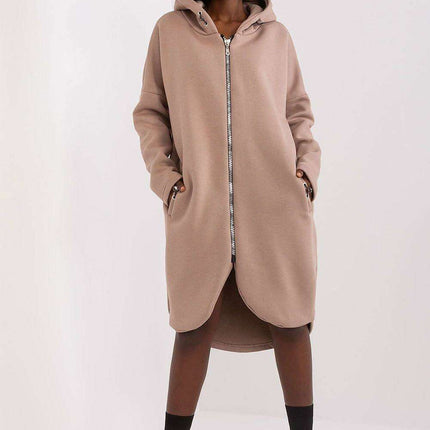 Sporty Elegance Hooded Pullover Sweatshirt