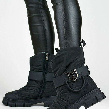 Winter Chic: Sophisticated Black Snow Boots for Cold Weather Style
