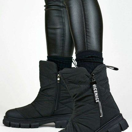 Winter Chic Women's Fur-Lined Snow Boots