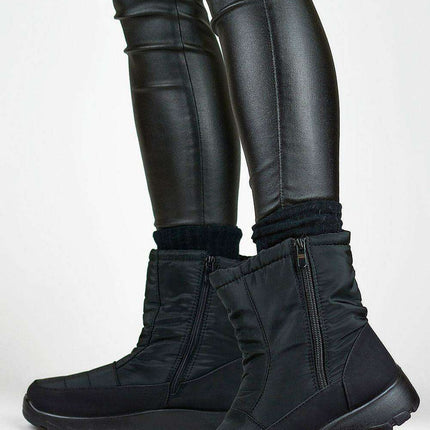 PRIMO Women's Winter Snow Boots with Side Zips & Fur Insulation