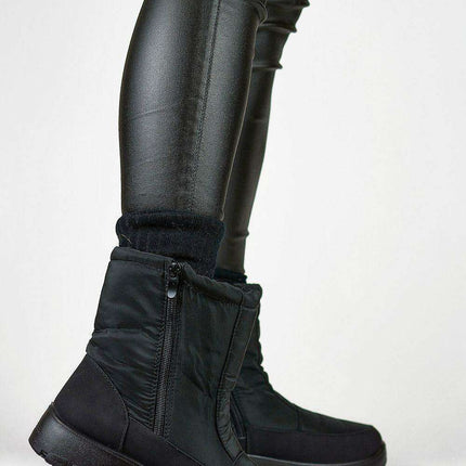 PRIMO Women's Winter Snow Boots with Side Zips & Fur Insulation