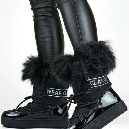 Blizzard Chic Faux Fur Winter Boots