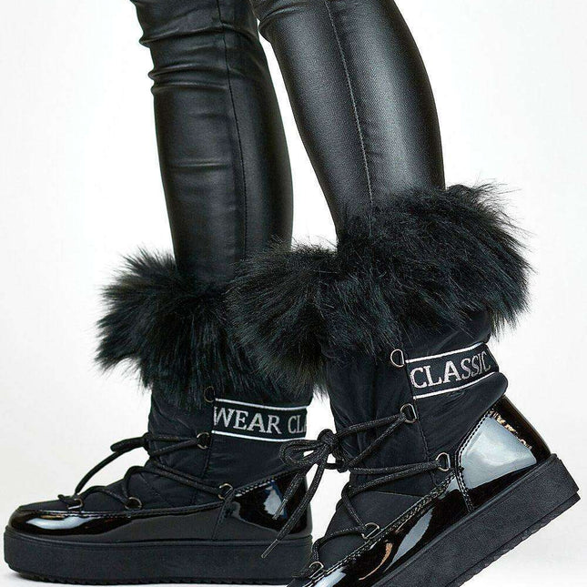 Blizzard Chic Faux Fur Winter Boots