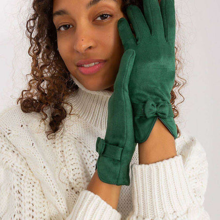 Chic Bow-Embellished Touchscreen Gloves for Modern Elegance