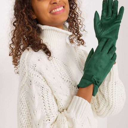 Chic Bow-Embellished Touchscreen Gloves for Modern Elegance