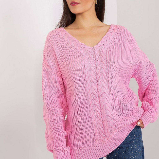 Elegant Textured Knit Sweater for Women