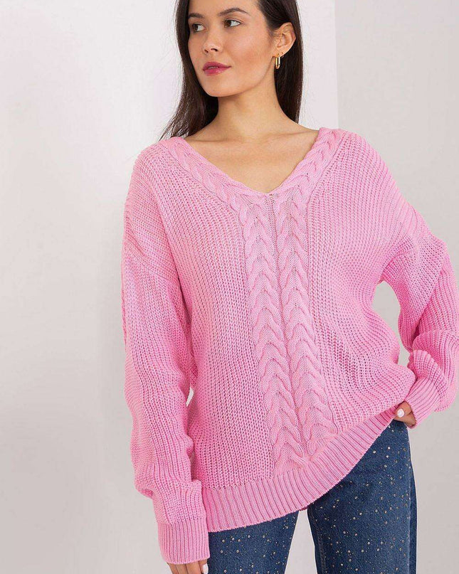 Elegant Textured Knit Sweater for Women