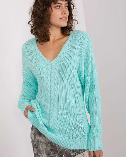 Chic Textured V-Neck Sweater for Women