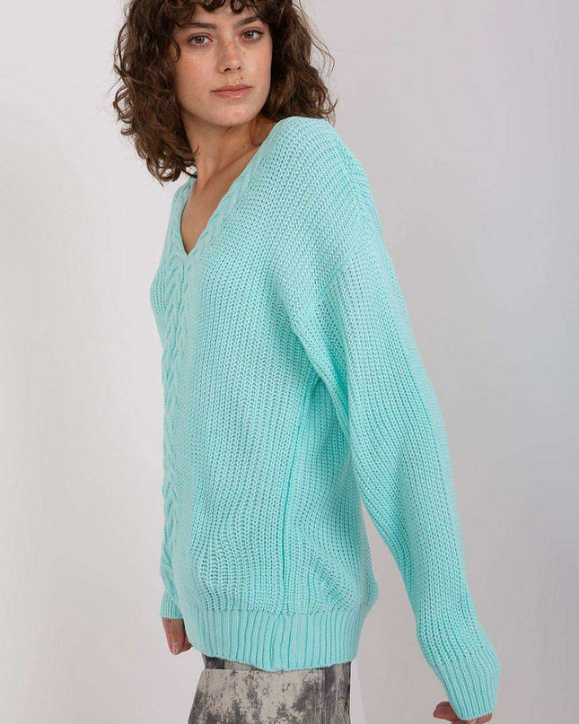 Chic Textured V-Neck Sweater for Women