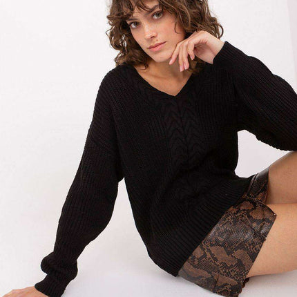 Sophisticated Textured V-Neck Knit Sweater