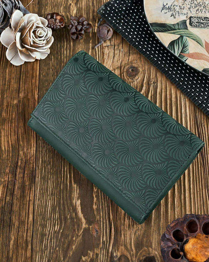 Galanter Chic Geometric Patterned Leather Wallet for Women