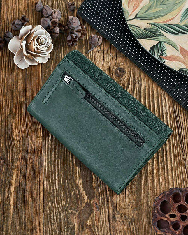 Galanter Chic Geometric Patterned Leather Wallet for Women