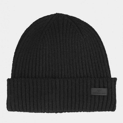 Trendy Cuffed Men's Beanie with Patch Detail by 4F