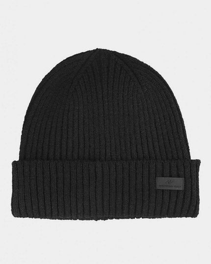 Trendy Cuffed Men's Beanie with Patch Detail by 4F