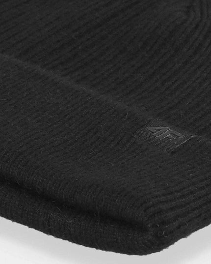 Men's Cozy Double-Layer Beanie with Trendy Turn-Up Cuff by 4F