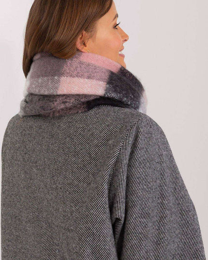 Cozy Colorful Plaid Shawl with Elegant Tassels