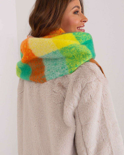 Cozy Colorful Plaid Shawl with Elegant Tassels
