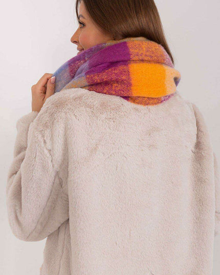 Cozy Colorful Plaid Shawl with Elegant Tassels