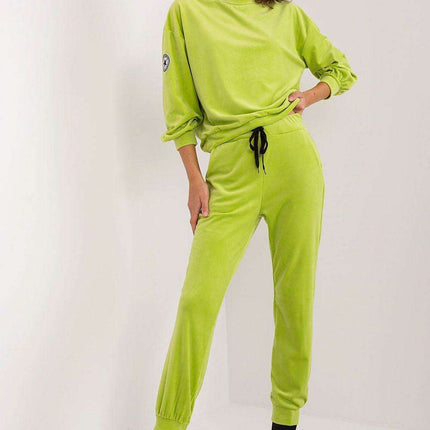 Chic Velour Knit Sweater and Pants Set for Modern Elegance