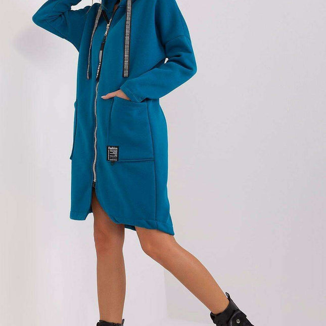 Luxury Extended Hooded Sweatshirt for Active Women