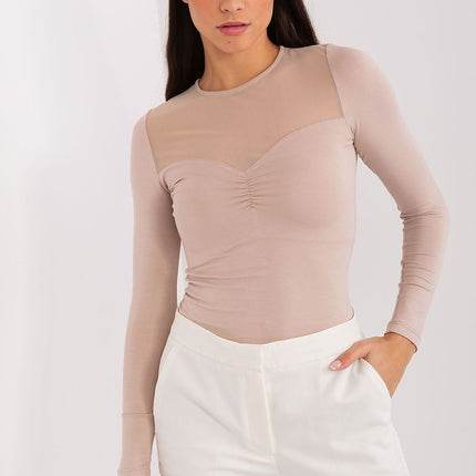 Chic Ribbed Viscose Blend Top - Très Elite