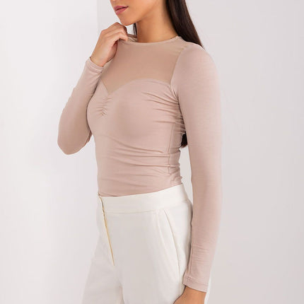 Chic Ribbed Viscose Blend Top - Très Elite