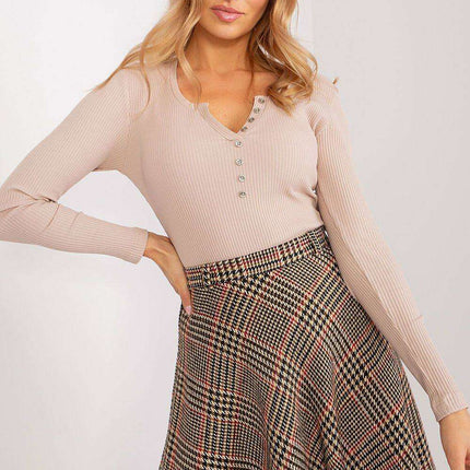 Chic Striped Cotton Elegance Blouse