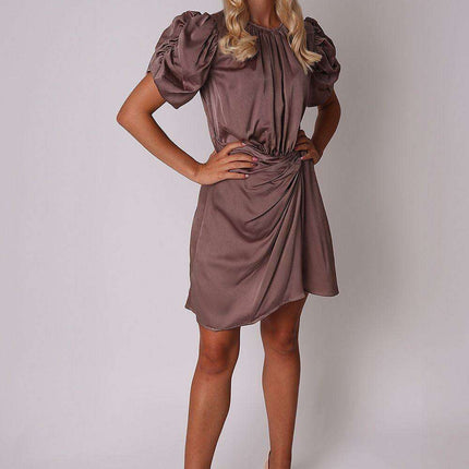 Chic Dark Gray Mini Evening Dress by Ax Paris