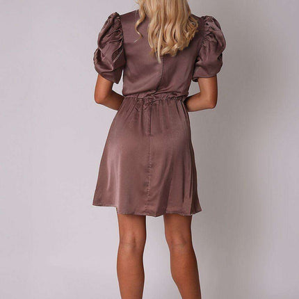 Chic Dark Gray Mini Evening Dress by Ax Paris