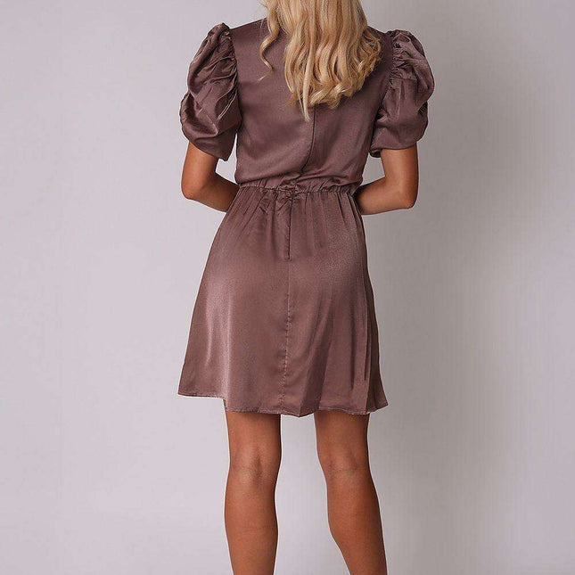 Chic Dark Gray Mini Evening Dress by Ax Paris