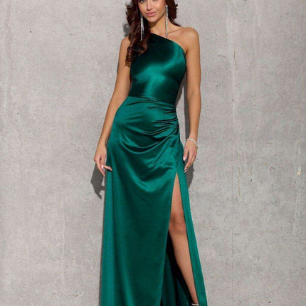 Chic Asymmetrical Satin Evening Dress