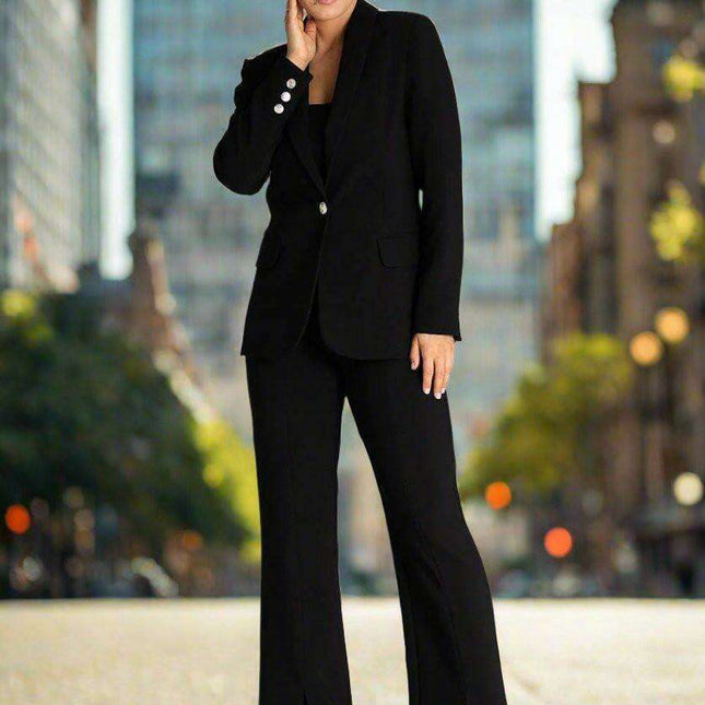 Sophisticated Single-Button Shawl Collar Jacket