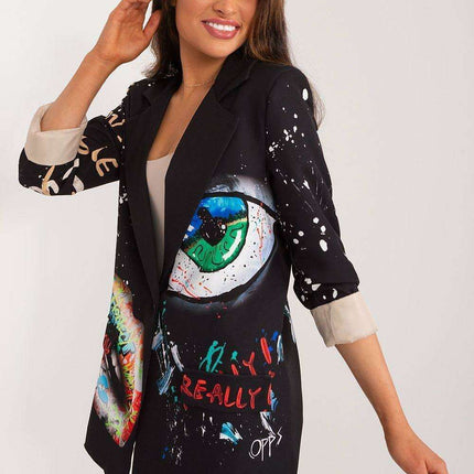 Italy Moda Floral Print Jacket For Women Casual Chic